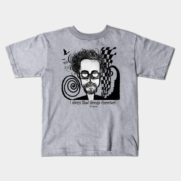 Tim Burton Kids T-Shirt by YAZ_2020